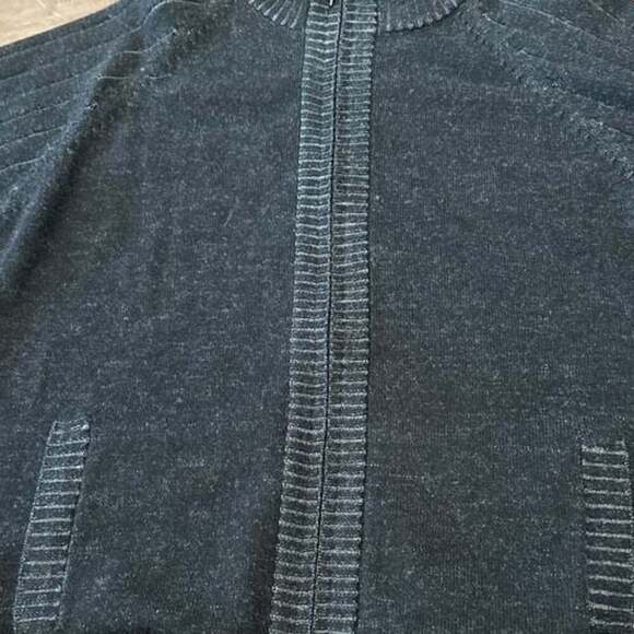 Straight Down High Quality Fraternity Black Full Zip Pullover - Picture 2 of 5